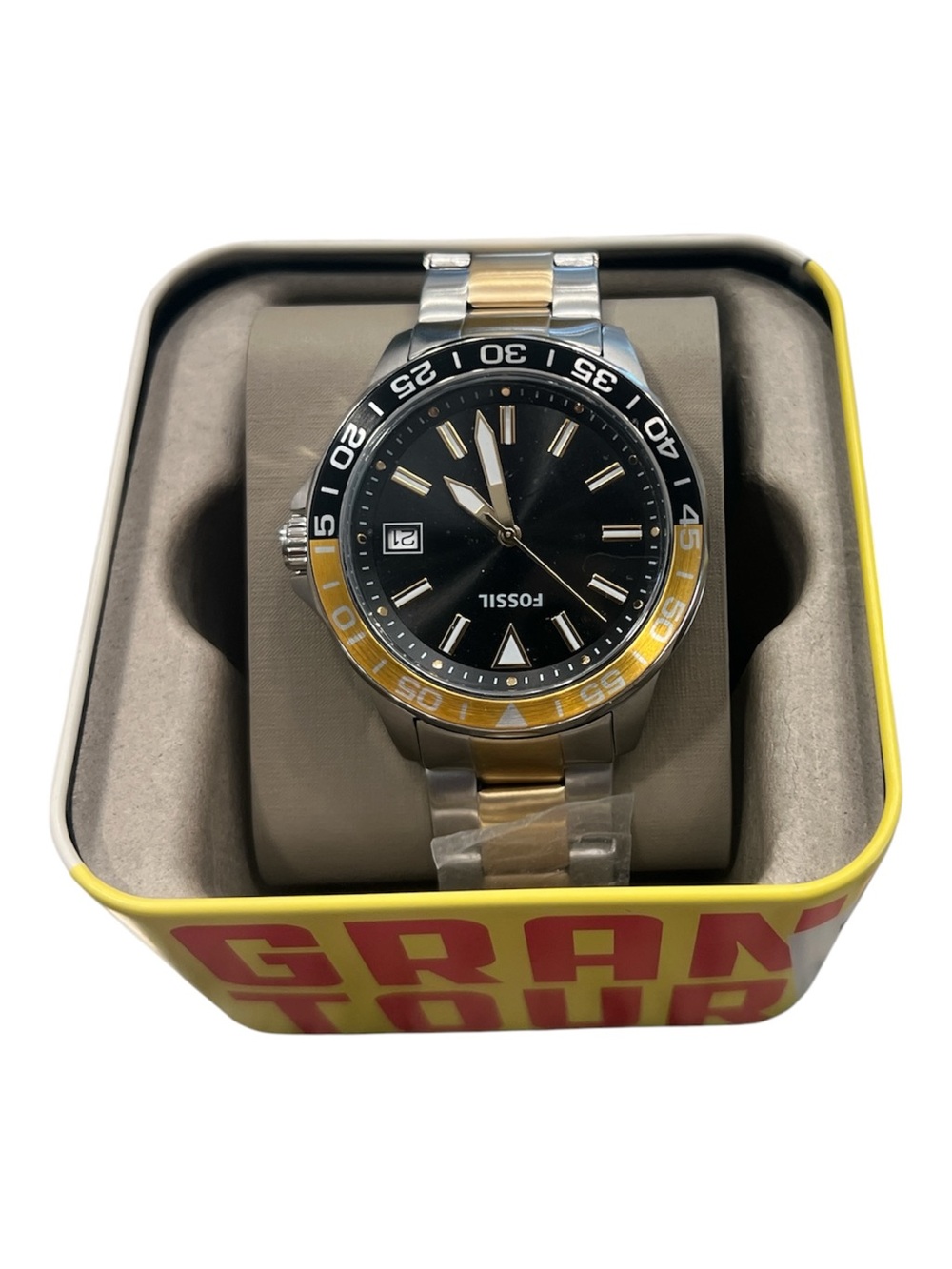 Fossil Men’s Two-Tone Stainless Bracelet Quartz 44mm Date 5ATM w/ Box